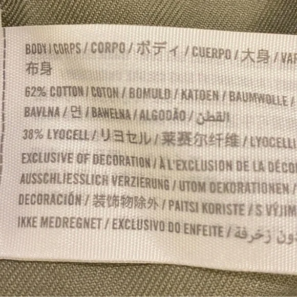 Abercrombie XL Cargo Relaxed Jogger Pants Women’s Tan Beige Cotton Lyocell - Picture 10 of 12